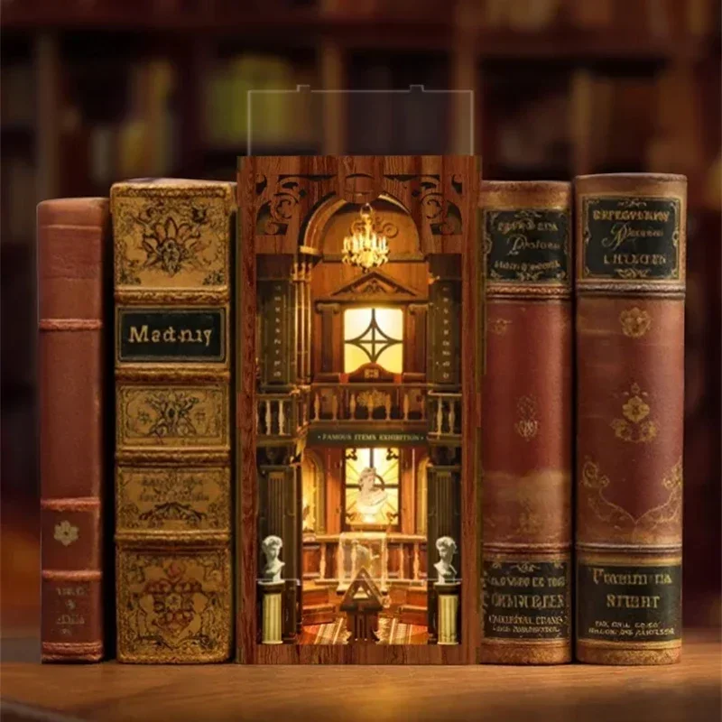 Felsefi Kütüphane Kitaplığı Ev - Diy Wooden Book Nook Kit Shelf Insert incelemesi ve fiyatı