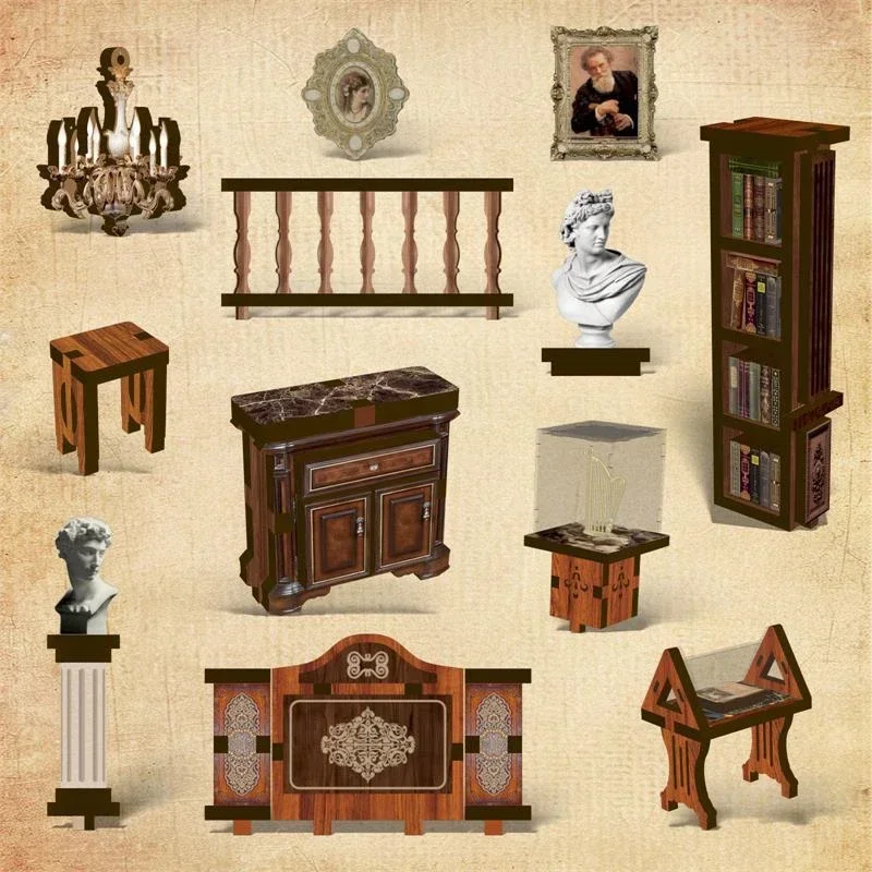 Felsefi Kütüphane Kitaplığı Ev - Diy Wooden Book Nook Kit Shelf Insert incelemesi ve fiyatı